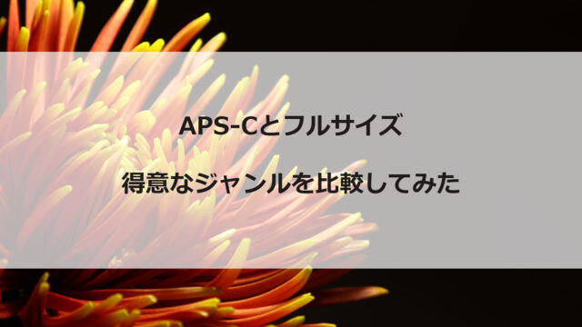 APS-Cとフルサイズの得意ジャンルの比較記事のアイキャッチ